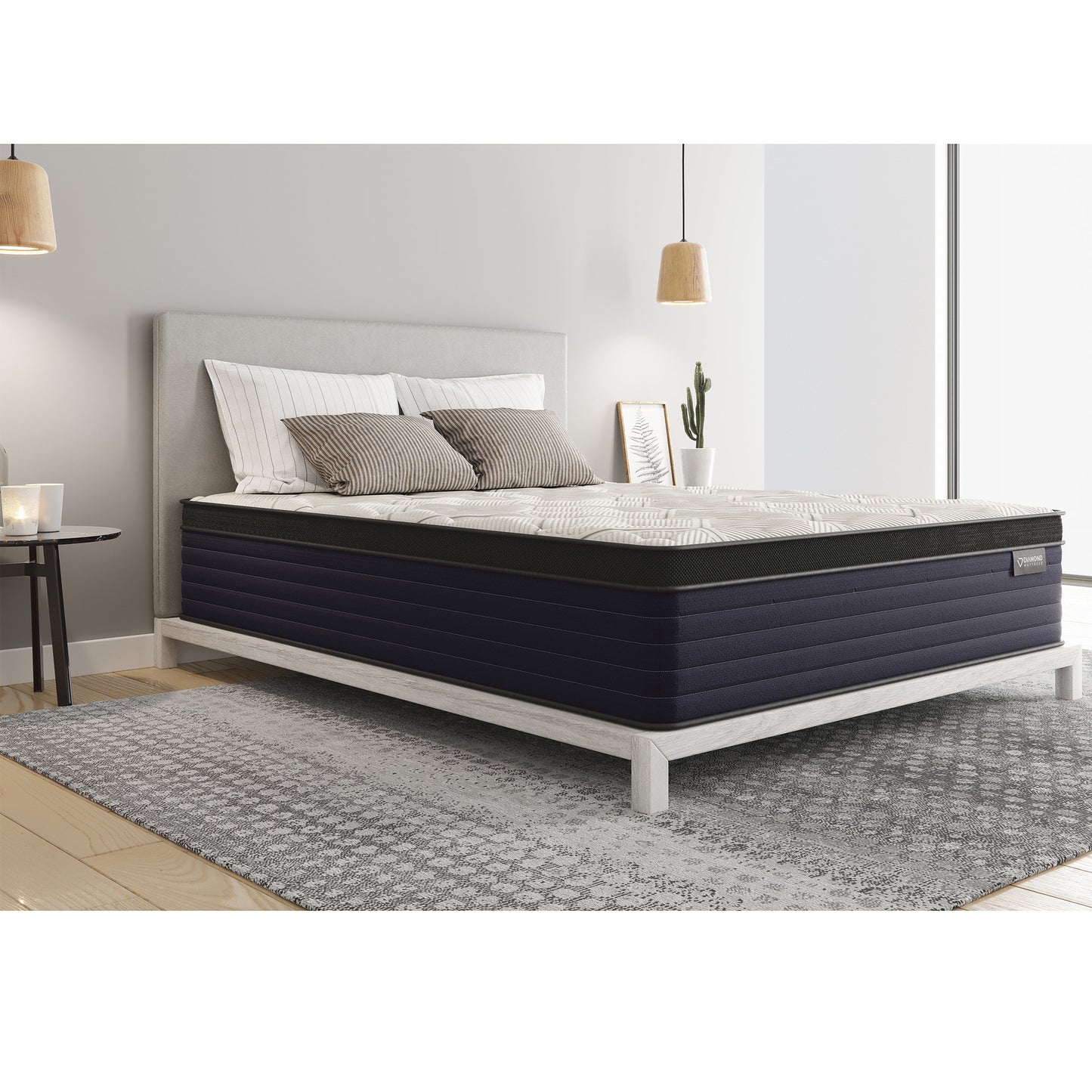 Everest Cool Copper Hybrid Euro-Top 14" Medium Firm Mattress (Compare to Caspers™  Wave Hybrid)